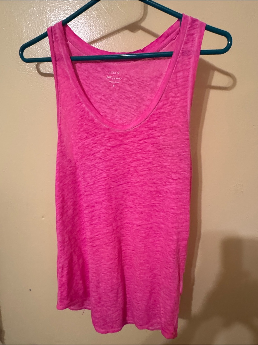 J. Crew Bright Pink Sleeveless Tank